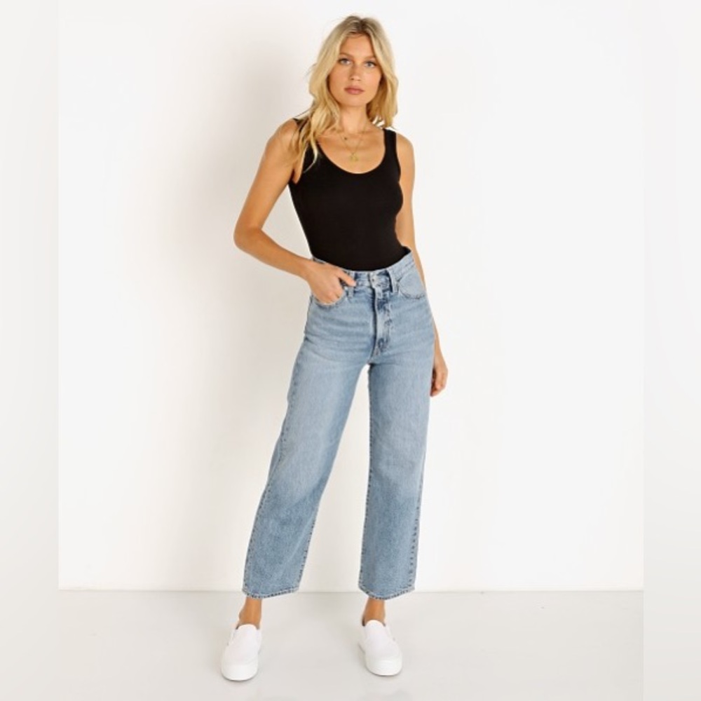 Levi's Wellthread Ribcage Straight Moon Stone Indigo Hemp, sz 29